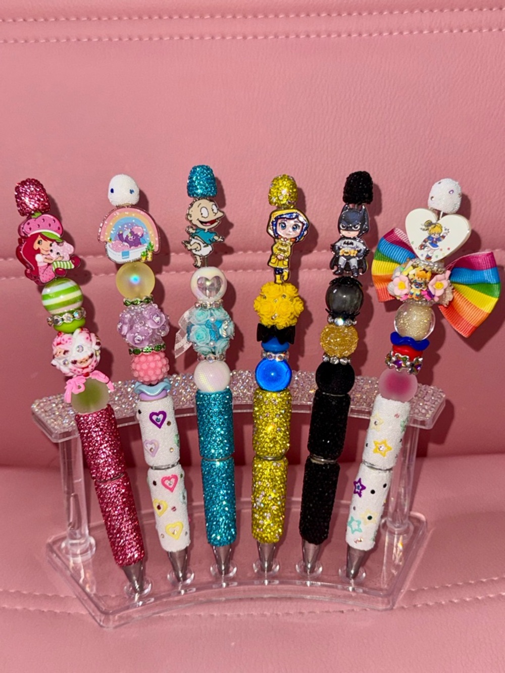 Handmade Beaded Glitter Pens